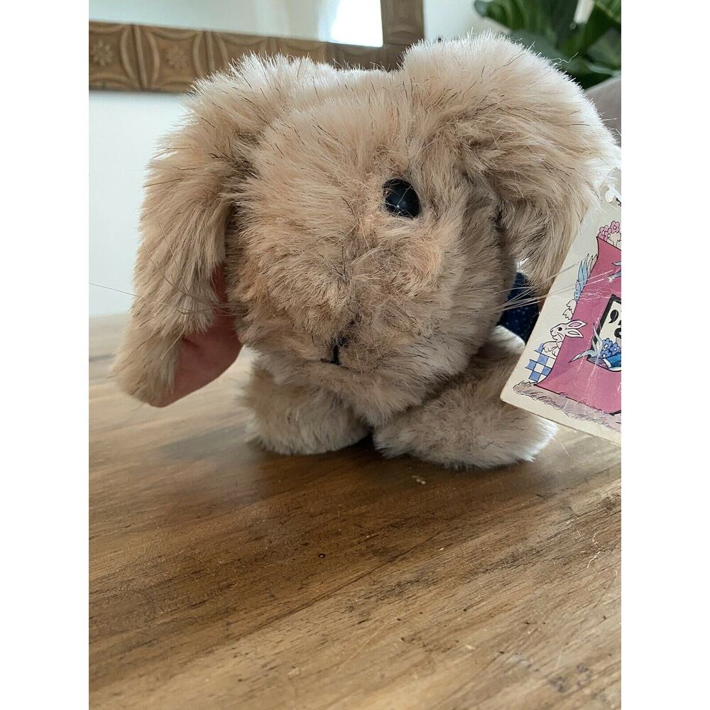 Vintage Willitts 1985 D'animals Rabbit by Babs Kavanaugh blue ribbon & whiskers